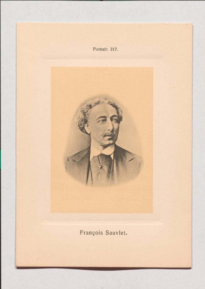 François Sauvlet aus Adolph Goldbergs Porträt-Sammlung hervorragender Flöten-Virtuosen, Dilettanten und Komponisten