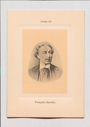 François Sauvlet aus Adolph Goldbergs Porträt-Sammlung hervorragender Flöten-Virtuosen, Dilettanten und Komponisten