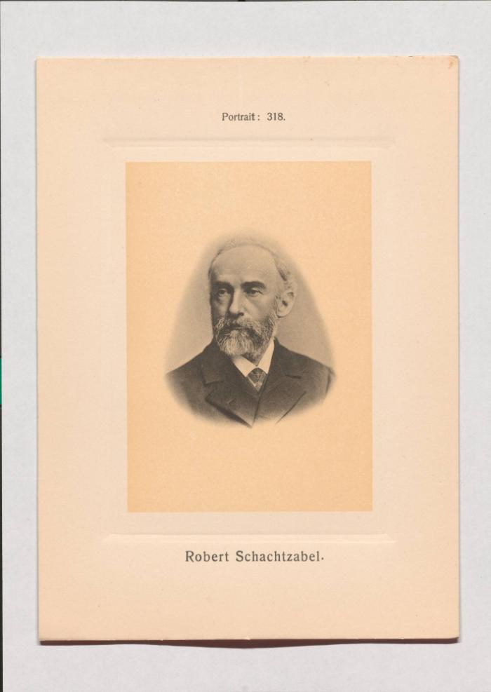 Robert Schachtzabel aus Adolph Goldbergs Porträt-Sammlung hervorragender Flöten-Virtuosen, Dilettanten und Komponisten