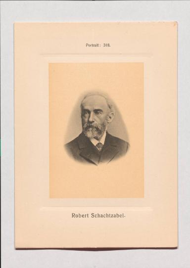 Robert Schachtzabel aus Adolph Goldbergs Porträt-Sammlung hervorragender Flöten-Virtuosen, Dilettanten und Komponisten