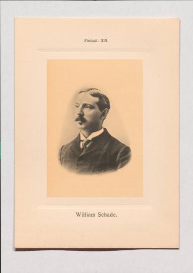 William Schade aus Adolph Goldbergs Porträt-Sammlung hervorragender Flöten-Virtuosen, Dilettanten und Komponisten