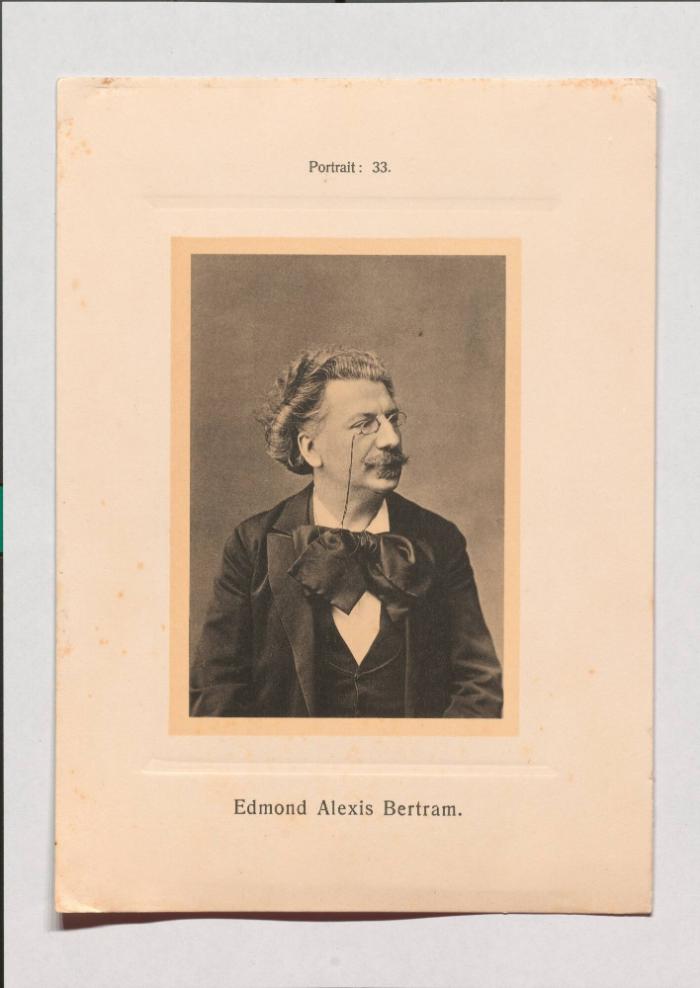 Edmond Alexis Bertram aus Adolph Goldbergs Porträt-Sammlung hervorragender Flöten-Virtuosen, Dilettanten und Komponisten