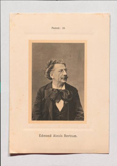 Edmond Alexis Bertram aus Adolph Goldbergs Porträt-Sammlung hervorragender Flöten-Virtuosen, Dilettanten und Komponisten