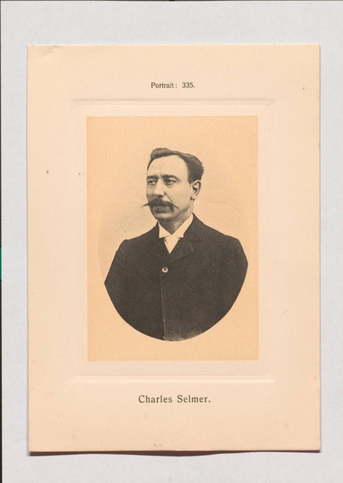 Charles Selmer aus Adolph Goldbergs Porträt-Sammlung hervorragender Flöten-Virtuosen, Dilettanten und Komponisten