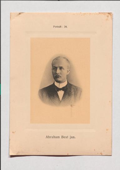 Abraham Best jun. aus Adolph Goldbergs Porträt-Sammlung hervorragender Flöten-Virtuosen, Dilettanten und Komponisten