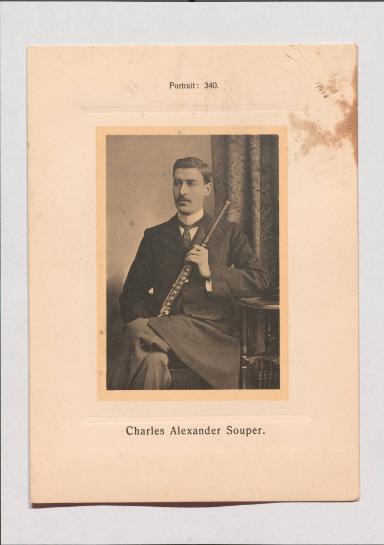Charles Alexander Souper aus Adolph Goldbergs Porträt-Sammlung hervorragender Flöten-Virtuosen, Dilettanten und Komponisten