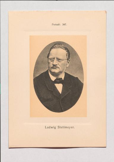 Ludwig Stettmeyer aus Adolph Goldbergs Porträt-Sammlung hervorragender Flöten-Virtuosen, Dilettanten und Komponisten