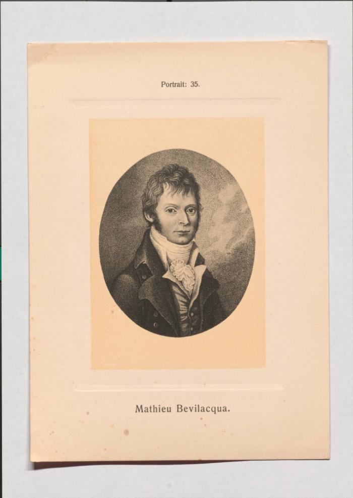 Mathieu Bevilacqua aus Adolph Goldbergs Porträt-Sammlung hervorragender Flöten-Virtuosen, Dilettanten und Komponisten