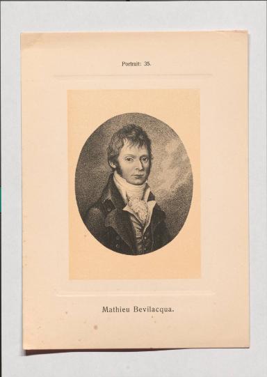 Mathieu Bevilacqua aus Adolph Goldbergs Porträt-Sammlung hervorragender Flöten-Virtuosen, Dilettanten und Komponisten