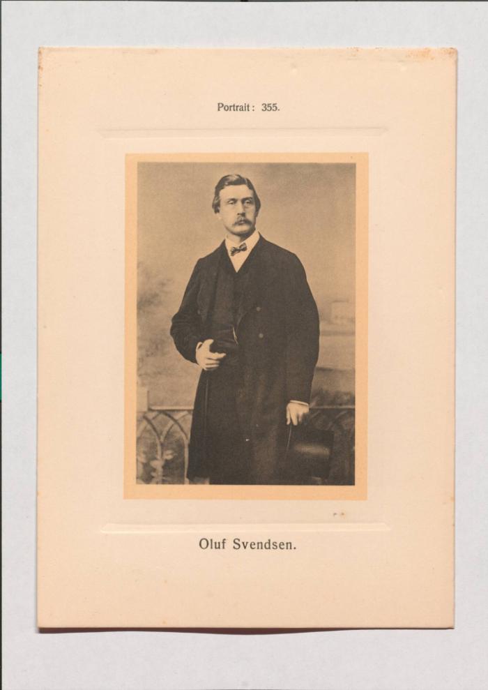 Oluf Svendsen aus Adolph Goldbergs Porträt-Sammlung hervorragender Flöten-Virtuosen, Dilettanten und Komponisten