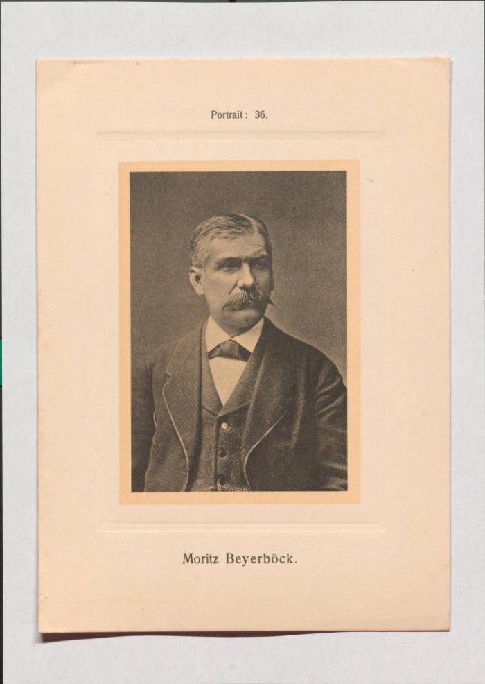 Moritz Beyerböck aus Adolph Goldbergs Porträt-Sammlung hervorragender Flöten-Virtuosen, Dilettanten und Komponisten