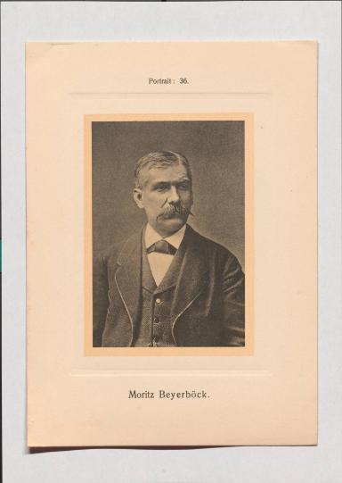Moritz Beyerböck aus Adolph Goldbergs Porträt-Sammlung hervorragender Flöten-Virtuosen, Dilettanten und Komponisten