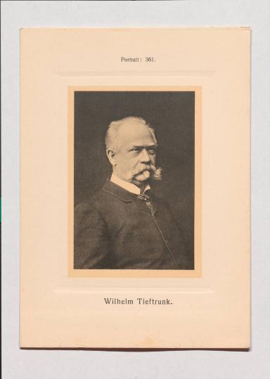 Wilhelm Tieftrunk aus Adolph Goldbergs Porträt-Sammlung hervorragender Flöten-Virtuosen, Dilettanten und Komponisten