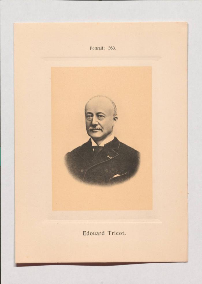 Edouard Tricot aus Adolph Goldbergs Porträt-Sammlung hervorragender Flöten-Virtuosen, Dilettanten und Komponisten