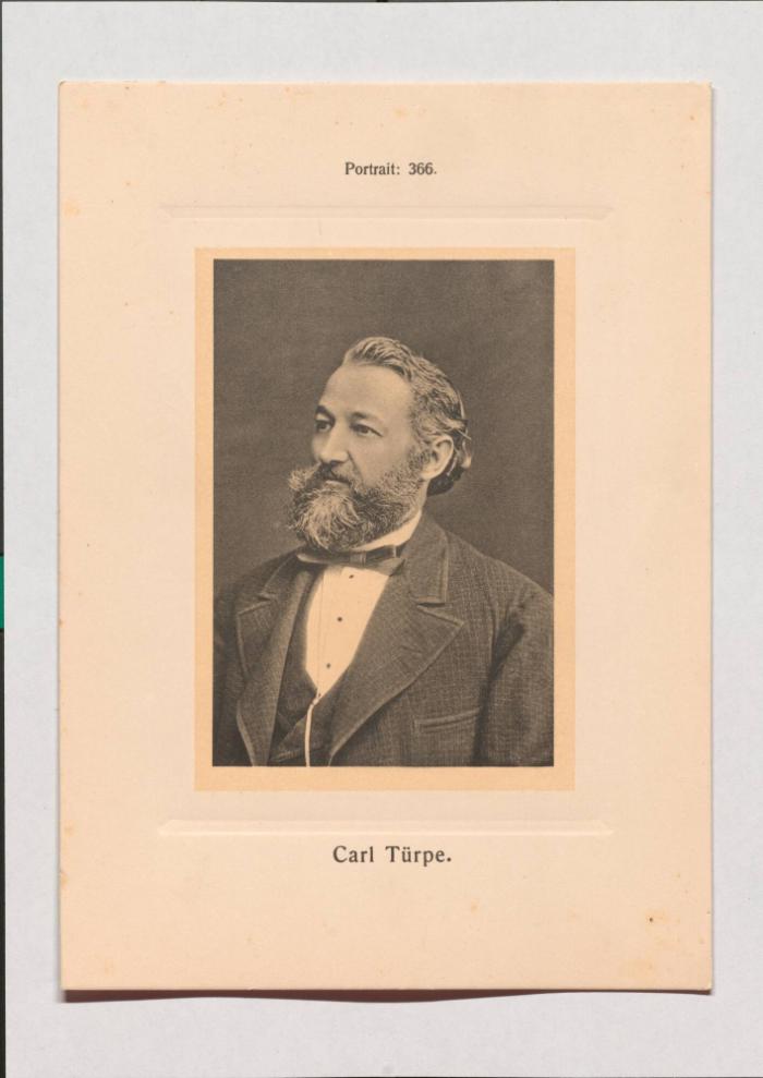 Carl Türpe aus Adolph Goldbergs Porträt-Sammlung hervorragender Flöten-Virtuosen, Dilettanten und Komponisten