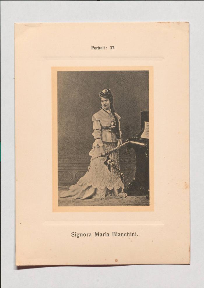 Signora Maria Bianchini aus Adolph Goldbergs Porträt-Sammlung hervorragender Flöten-Virtuosen, Dilettanten und Komponisten