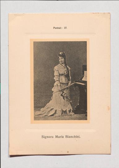 Signora Maria Bianchini aus Adolph Goldbergs Porträt-Sammlung hervorragender Flöten-Virtuosen, Dilettanten und Komponisten