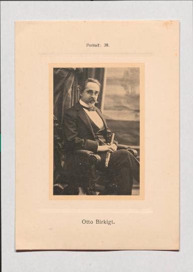 Otto Birkigt aus Adolph Goldbergs Porträt-Sammlung hervorragender Flöten-Virtuosen, Dilettanten und Komponisten