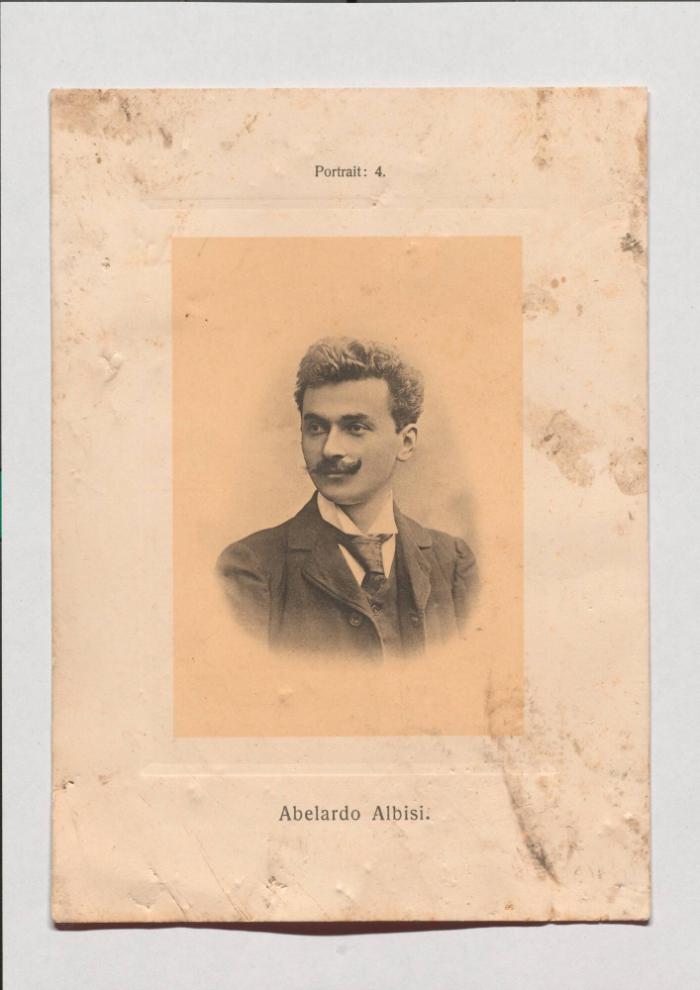 Abelardo Albisi aus Adolph Goldbergs Porträt-Sammlung hervorragender Flöten-Virtuosen, Dilettanten und Komponisten