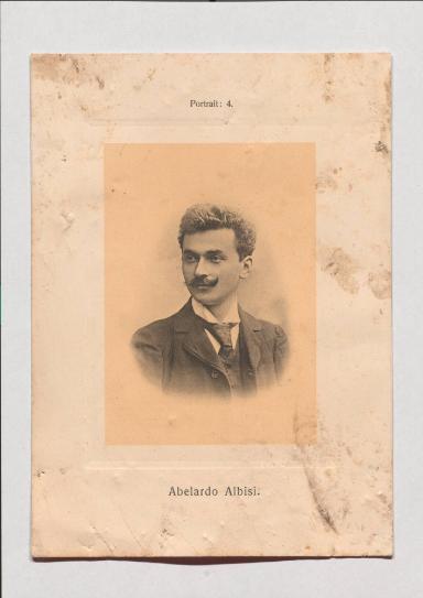Abelardo Albisi aus Adolph Goldbergs Porträt-Sammlung hervorragender Flöten-Virtuosen, Dilettanten und Komponisten