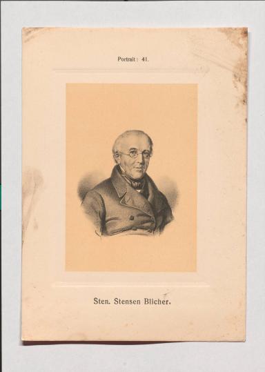Sten. Stensen Blicher aus Adolph Goldbergs Porträt-Sammlung hervorragender Flöten-Virtuosen, Dilettanten und Komponisten