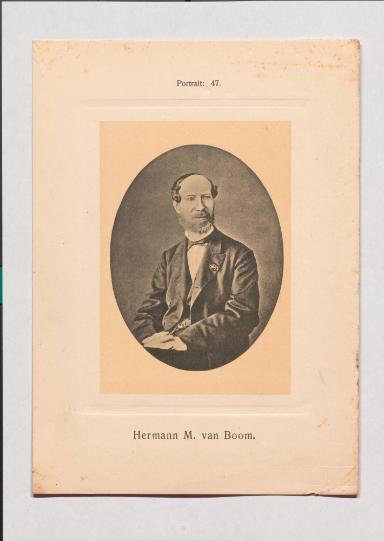 Hermann M. van Boom aus Adolph Goldbergs Porträt-Sammlung hervorragender Flöten-Virtuosen, Dilettanten und Komponisten