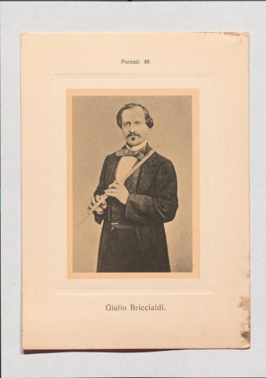 Giulio Briccialdi aus Adolph Goldbergs Porträt-Sammlung hervorragender Flöten-Virtuosen, Dilettanten und Komponisten