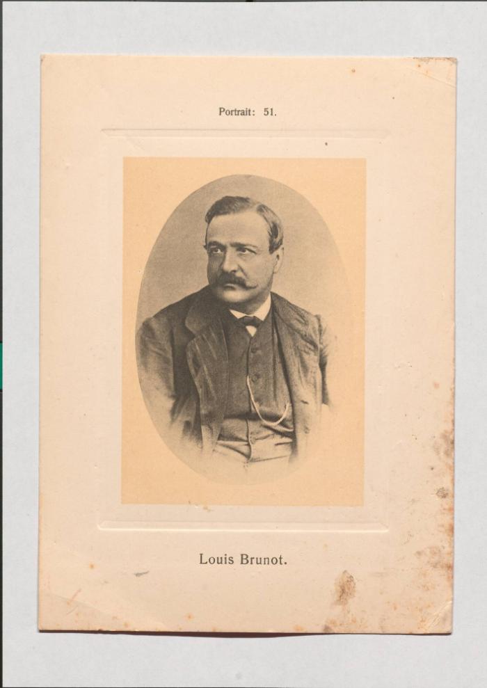 Louis Brunot aus Adolph Goldbergs Porträt-Sammlung hervorragender Flöten-Virtuosen, Dilettanten und Komponisten
