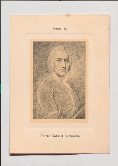 Pierre Gabriel Buffardin aus Adolph Goldbergs Porträt-Sammlung hervorragender Flöten-Virtuosen, Dilettanten und Komponisten