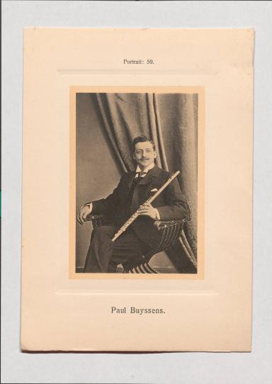 Paul Buyssens aus Adolph Goldbergs Porträt-Sammlung hervorragender Flöten-Virtuosen, Dilettanten und Komponisten