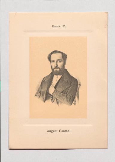 August Canthal aus Adolph Goldbergs Porträt-Sammlung hervorragender Flöten-Virtuosen, Dilettanten und Komponisten