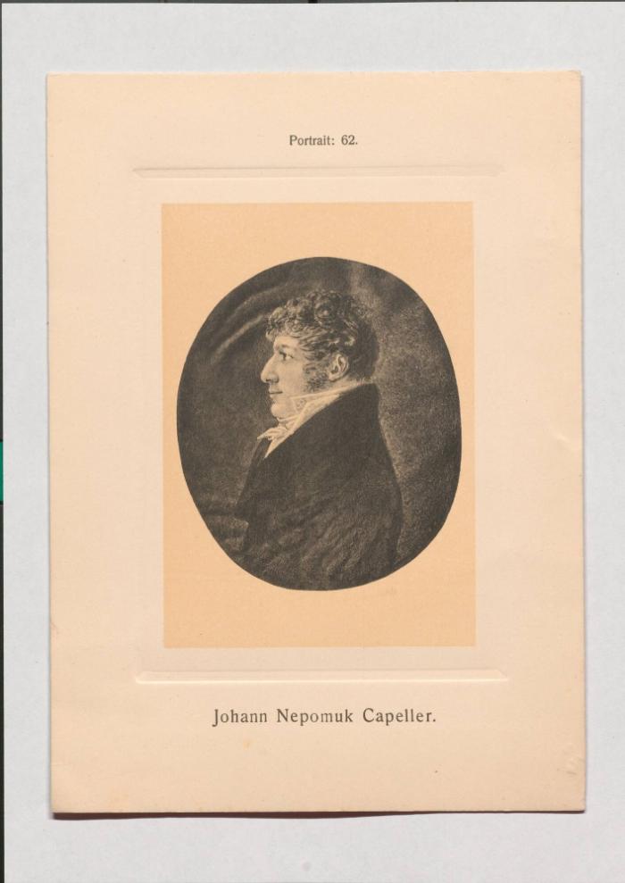 Johann Nepomuk Capeller aus Adolph Goldbergs Porträt-Sammlung hervorragender Flöten-Virtuosen, Dilettanten und Komponisten