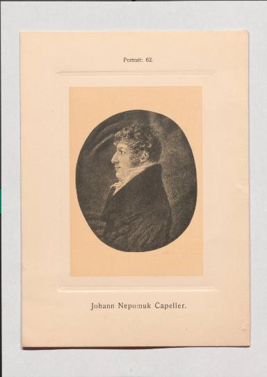 Johann Nepomuk Capeller aus Adolph Goldbergs Porträt-Sammlung hervorragender Flöten-Virtuosen, Dilettanten und Komponisten