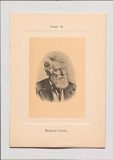 Richard Carte aus Adolph Goldbergs Porträt-Sammlung hervorragender Flöten-Virtuosen, Dilettanten und Komponisten