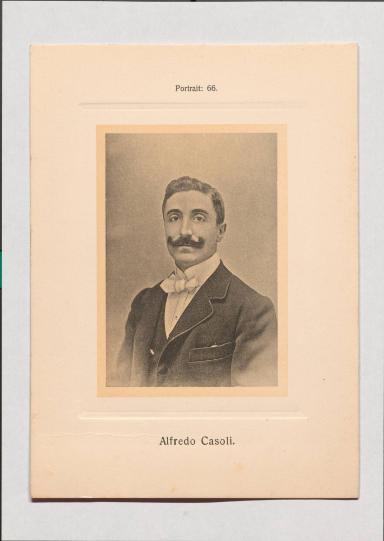 Alfredo Casoli aus Adolph Goldbergs Porträt-Sammlung hervorragender Flöten-Virtuosen, Dilettanten und Komponisten