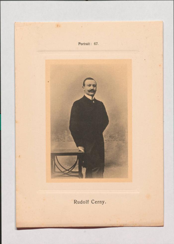 Rudolf Cerny aus Adolph Goldbergs Porträt-Sammlung hervorragender Flöten-Virtuosen, Dilettanten und Komponisten