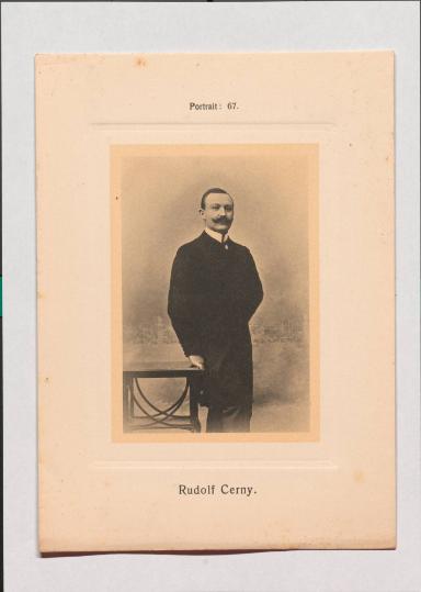 Rudolf Cerny aus Adolph Goldbergs Porträt-Sammlung hervorragender Flöten-Virtuosen, Dilettanten und Komponisten