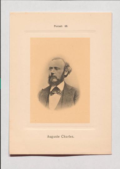 Auguste Charles aus Adolph Goldbergs Porträt-Sammlung hervorragender Flöten-Virtuosen, Dilettanten und Komponisten