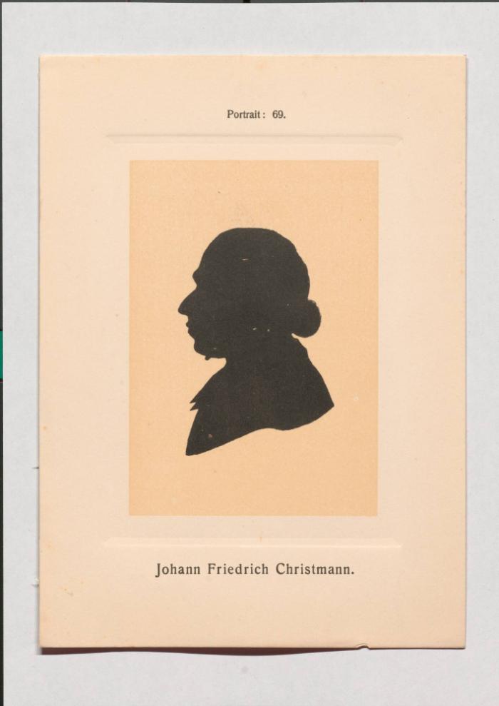 Johann Friedrich Christmann aus Adolph Goldbergs Porträt-Sammlung hervorragender Flöten-Virtuosen, Dilettanten und Komponisten