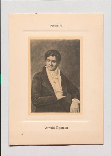 Arnold Dahmen aus Adolph Goldbergs Porträt-Sammlung hervorragender Flöten-Virtuosen, Dilettanten und Komponisten
