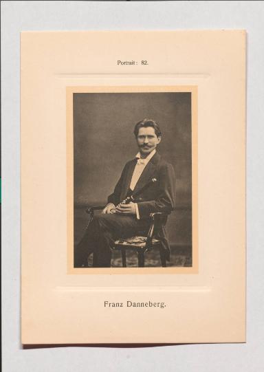 Franz Danneberg aus Adolph Goldbergs Porträt-Sammlung hervorragender Flöten-Virtuosen, Dilettanten und Komponisten