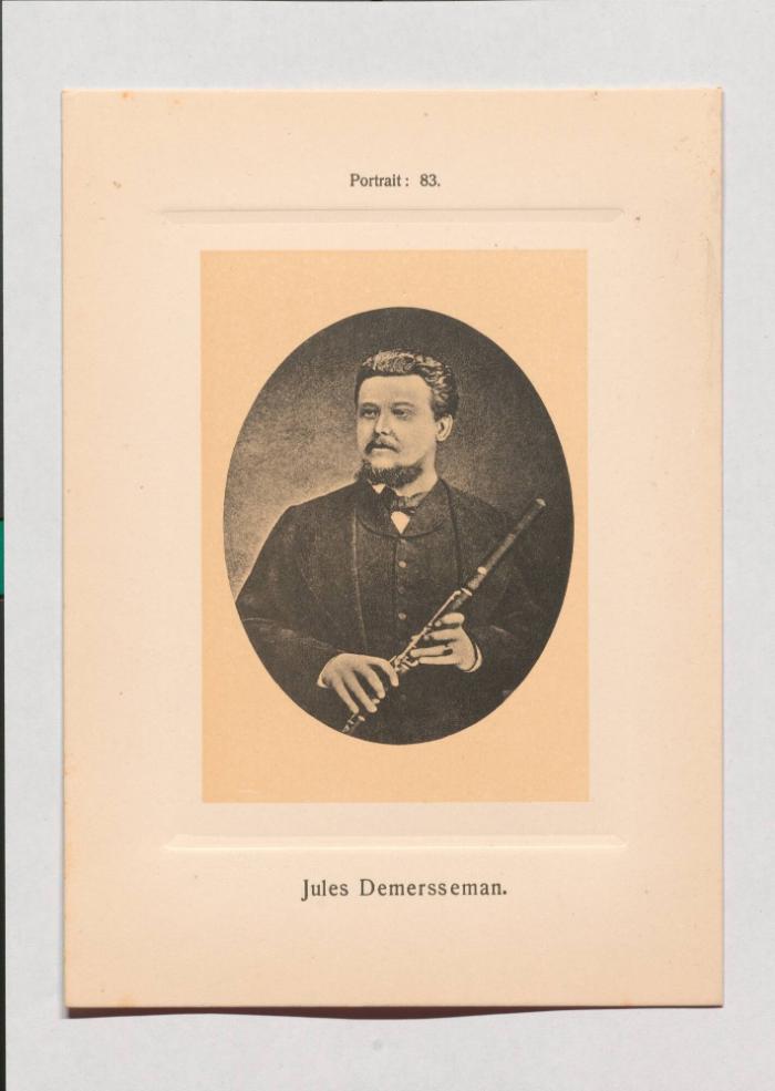 Jules Demersseman aus Adolph Goldbergs Porträt-Sammlung hervorragender Flöten-Virtuosen, Dilettanten und Komponisten