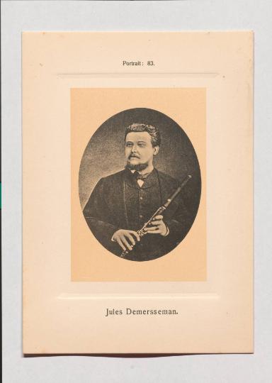 Jules Demersseman aus Adolph Goldbergs Porträt-Sammlung hervorragender Flöten-Virtuosen, Dilettanten und Komponisten