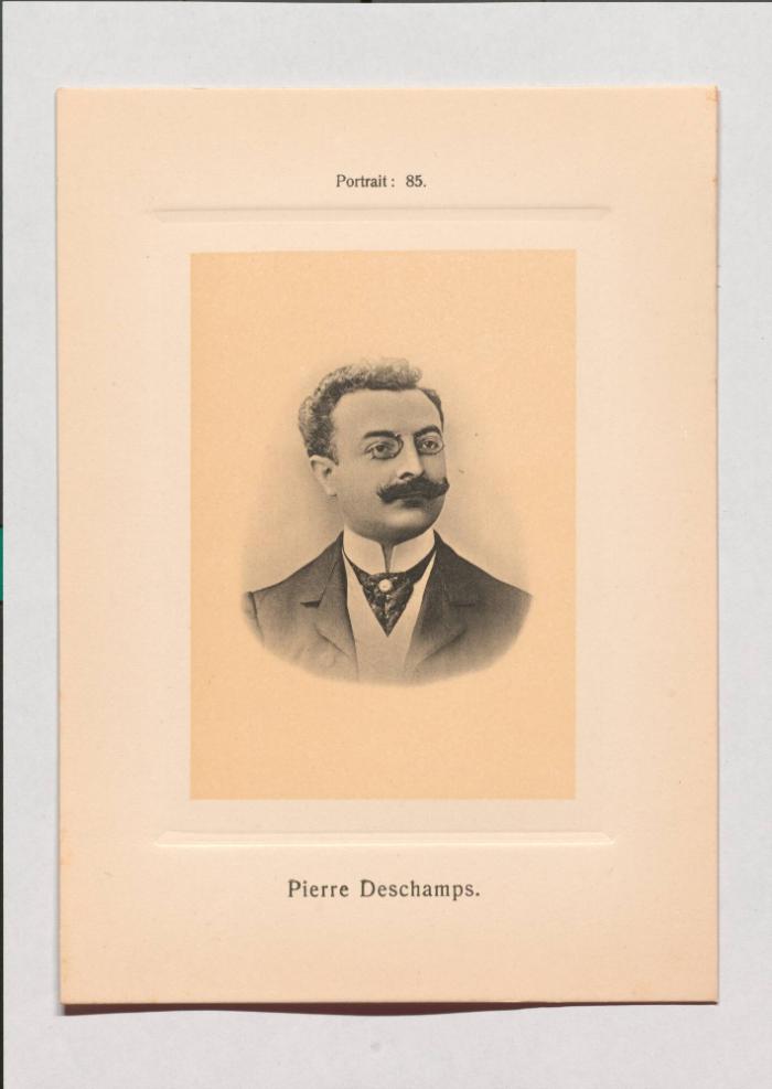 Pierre Deschamps aus Adolph Goldbergs Porträt-Sammlung hervorragender Flöten-Virtuosen, Dilettanten und Komponisten