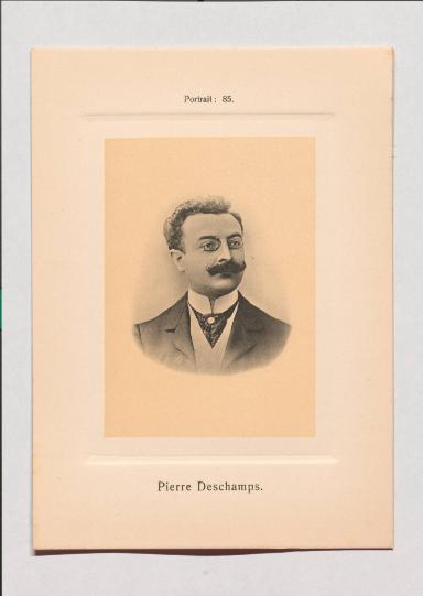 Pierre Deschamps aus Adolph Goldbergs Porträt-Sammlung hervorragender Flöten-Virtuosen, Dilettanten und Komponisten