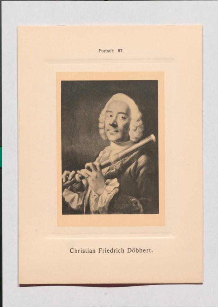 Christian Friedrich Döbbert aus Adolph Goldbergs Porträt-Sammlung hervorragender Flöten-Virtuosen, Dilettanten und Komponisten
