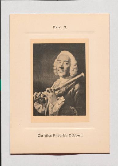 Christian Friedrich Döbbert aus Adolph Goldbergs Porträt-Sammlung hervorragender Flöten-Virtuosen, Dilettanten und Komponisten