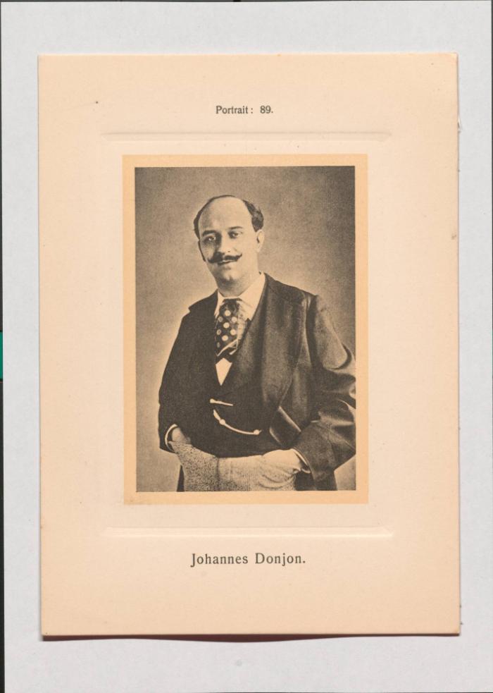 Johannes Donjon aus Adolph Goldbergs Porträt-Sammlung hervorragender Flöten-Virtuosen, Dilettanten und Komponisten