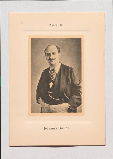 Johannes Donjon aus Adolph Goldbergs Porträt-Sammlung hervorragender Flöten-Virtuosen, Dilettanten und Komponisten