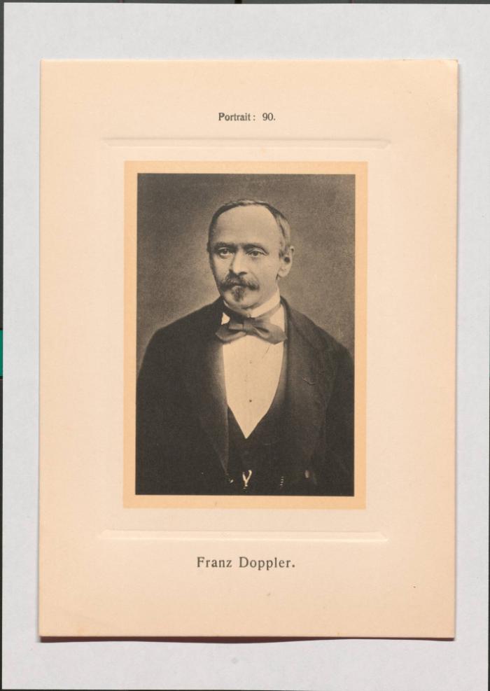 Franz Doppler aus Adolph Goldbergs Porträt-Sammlung hervorragender Flöten-Virtuosen, Dilettanten und Komponisten